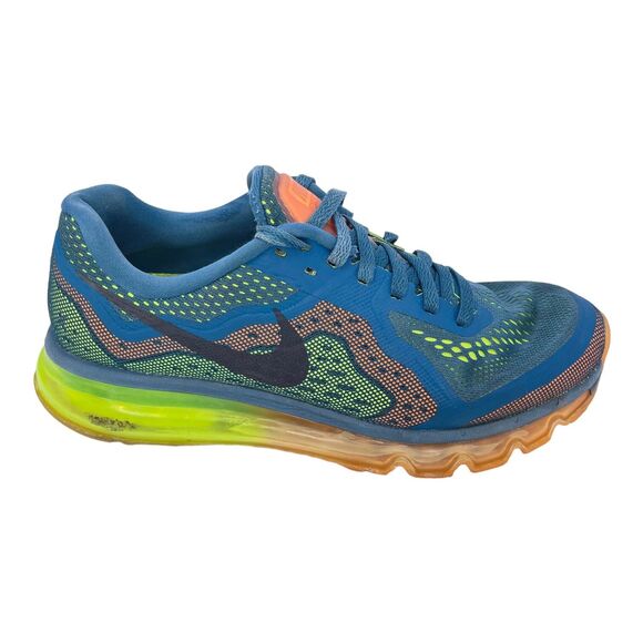 Nike Air Max 2014 Night Factor Blue / Black / Atomic Orange / Volt Size 8 US - Picture 2 of 6